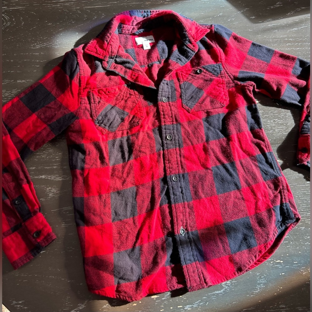 Size Medium Kids Buffalo plaid flannel